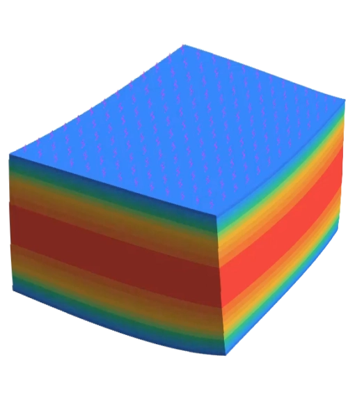 Cartographie thermique d'un circuit imprimé affichant les zones de surchauffe lors d'une analyse thermique structurelle.