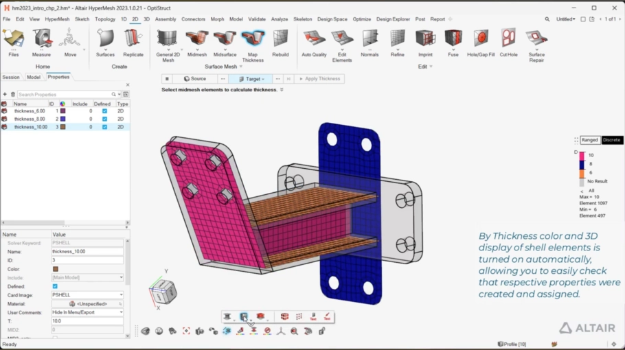 Découvrez le maillage haute qualité d'HyperMesh